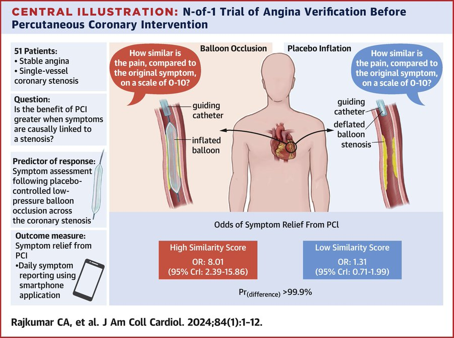 #ORBITA-STAR: Symptom-to-stenosis mapping may allow #PCI to be targeted to those most likely to benefit. Learn more in #JACC: bit.ly/4bfHcoJ #CardioTwitter
<a href="/rajkumar_chris/">Christopher Rajkumar</a> <a href="/rallamee/">Rasha Al-Lamee</a> <a href="/MikeFoley89/">Michael Foley</a> via <a href="/JACCJournals/">JACC Journals</a>