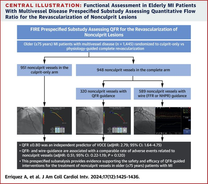 medntdj's tweet photo. Exciting findings from #JACCINT! #QFR shows promise in guiding #revascularization of nonculprit vessels in MI patients, and no difference compared to wire-based functional assessment https://t.co/PzdlVCYFoI via @JACCJournals #cvMI #Cardiology #FIREtrial #CardioTwitter https://t.co/Comq3mrHtm