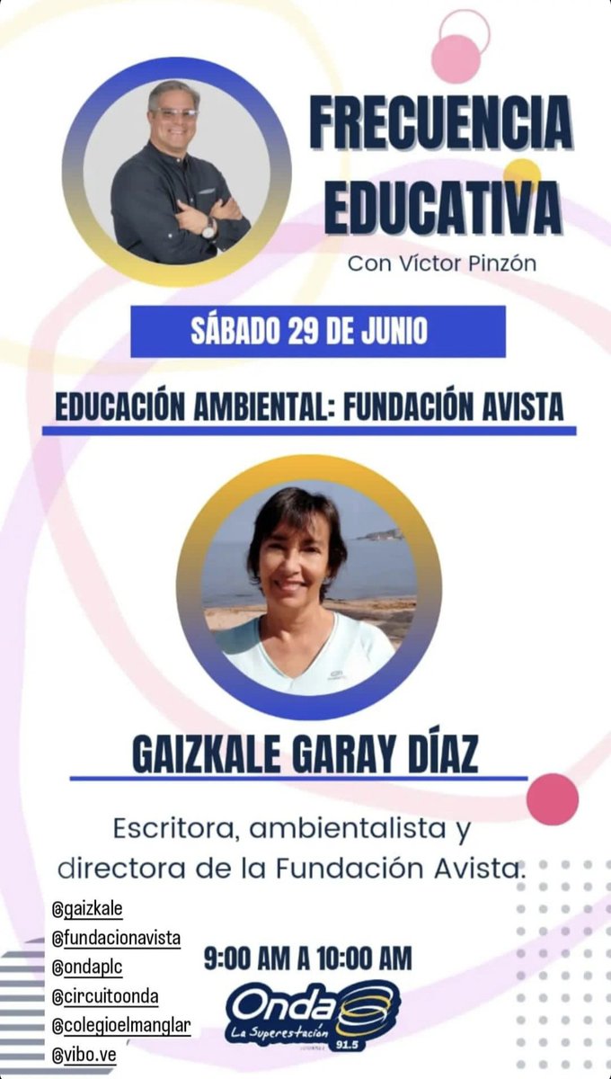 Akehe 🌿 (@akehe_venezuela) on Twitter photo Mañana en Frecuencia Educativa <a href="/Gaizkale/">Gaizkale Garay Díaz</a> de <a href="/FundacionAvista/">Fundación Avista</a> y miembro de Nodo Oriente de Akehe 👏 <a href="/CircuitoOnda/">Onda LaSuperestación</a> Mañana en Frecuencia Educativa <a href="/Gaizkale/">Gaizkale Garay Díaz</a> de <a href="/FundacionAvista/">Fundación Avista</a> y miembro de Nodo Oriente de Akehe 👏 <a href="/CircuitoOnda/">Onda LaSuperestación</a>