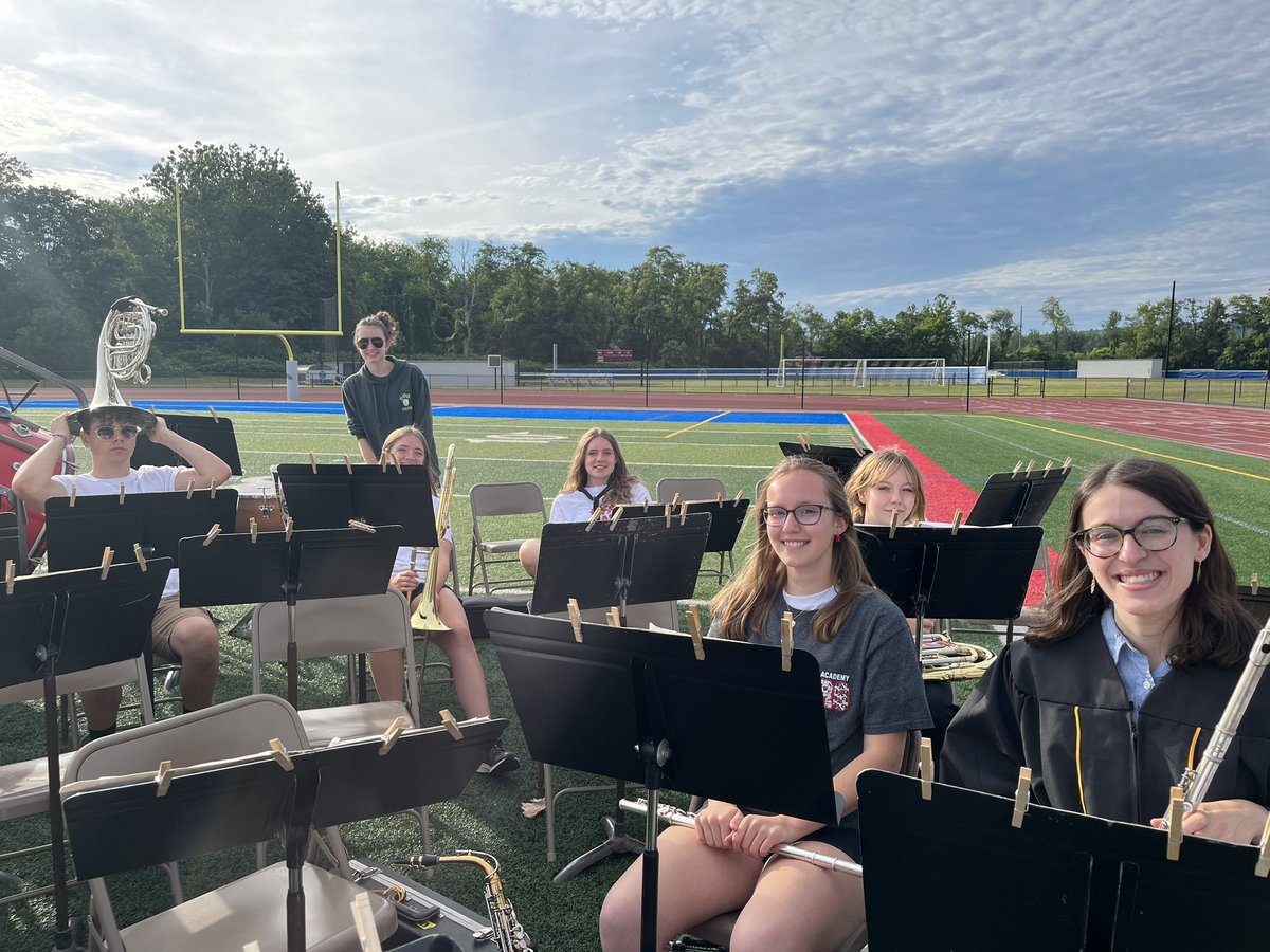 OABands's tweet photo. A gorgeous graduation!  We are so happy we get to celebrate our seniors with music!  We will miss them and wish them only the greatest happiness.  Congratulations OFA class of 2024! @OAUpdate @OaBoosters https://t.co/aG1CX5744G