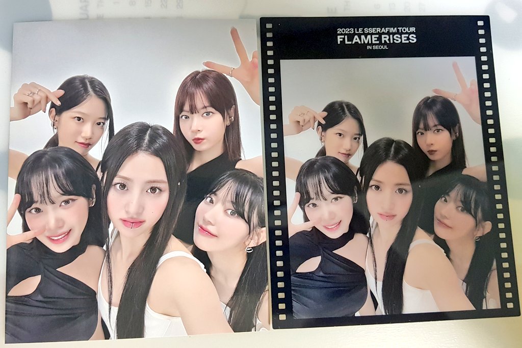 Cooleye18's tweet photo. 2023 FLAME RISES in SEOUL DVD Unboxing E
Photo Cards &amp; Postcards &amp; Photos 
#LE_SSERAFIM #르세라핌 
#宮脇咲良 #사쿠라 #SAKURA #ックラ #sakumail #김채원 #허윤진 #카즈하 @le_sserafim https://t.co/aDyKqmLVEB