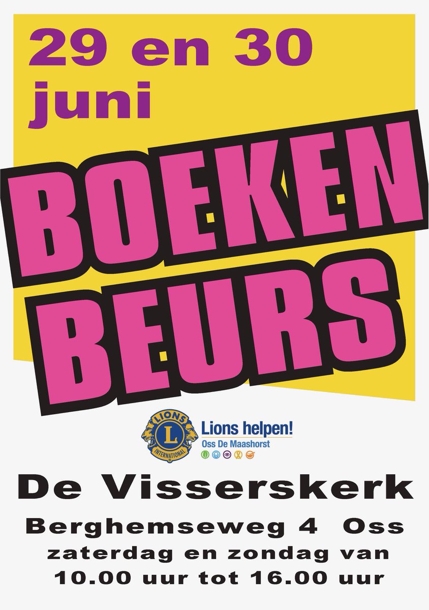 Vandaag begint om 10:00 de grote Osse Boekenbeurs in de Visserskerk in Oss. De opbrengst is voor het goede doel!