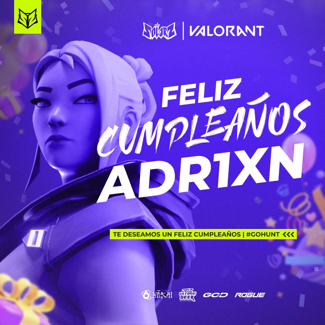 Celebramos el cumpleaños de @adrixnsf de nuestro equipo de Valorant! SolarZ te desea lo mejor en este día tan especial! El niño pródigo cumple sus 17!
#GoHunt #GoSolarZ
