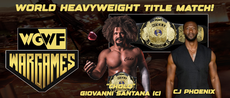 After a fierce war with Mac Bane, <a href="/7WrestlingSins/">The 7 Wrestling Sins</a> (Cholo) has been on top of the WGWF. On Sunday, <a href="/DespairSomnium/">CJ Phoenix</a> takes his 'bite at the apple', as he challenges Cholo for the <a href="/WGWF2023/">WGWF</a> World Heavyweight Title.

Which man will walk out with the top prize in the company?