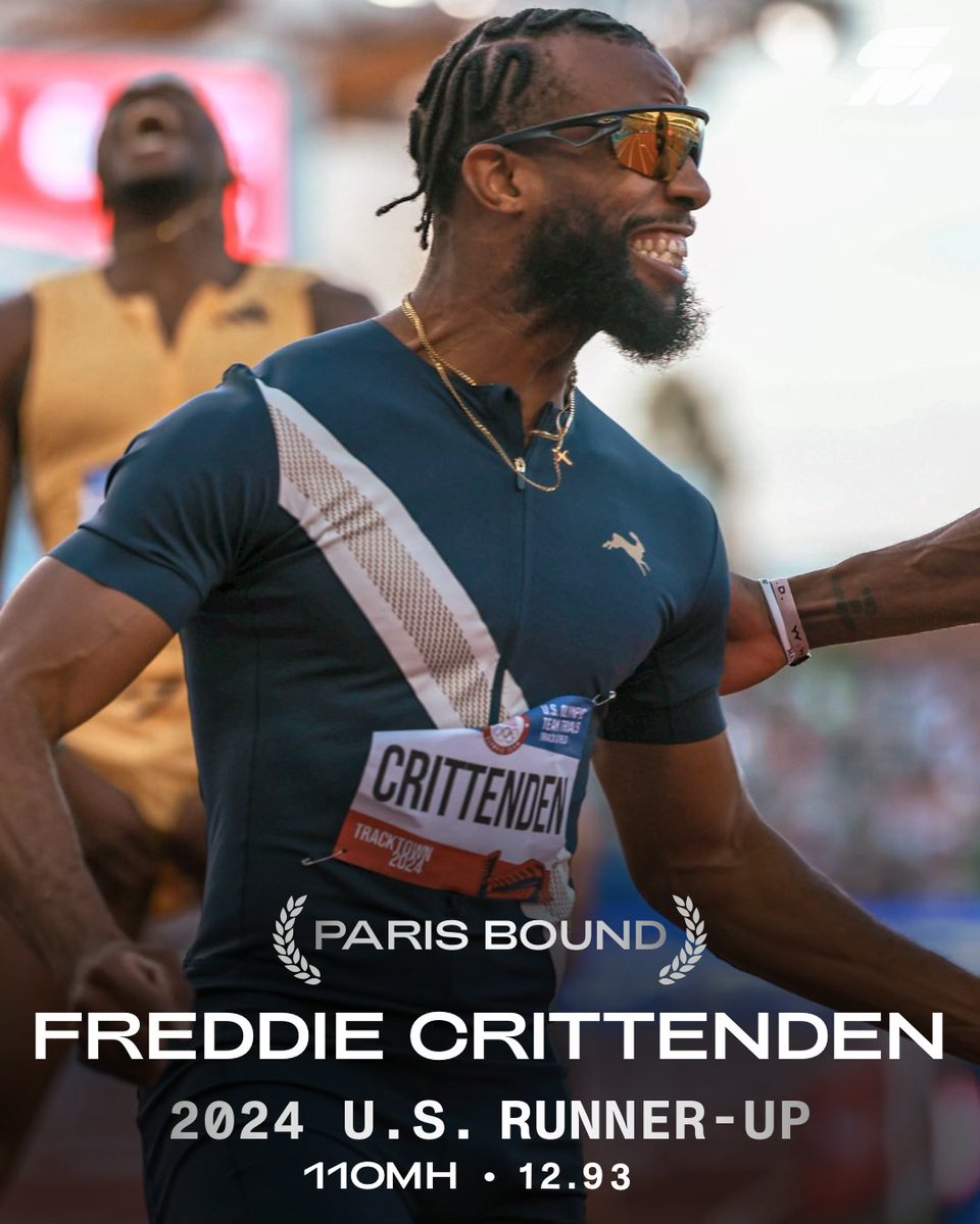 CitiusMag's tweet image. That Olympic feeling 🥹
 
@__respect_earnd makes his first Olympic team with the best performance of his career at just the right time, running 12.93 in the Olympic Trials 110m hurdles final to finish second and claim his spot on Team USA.
 
Crittenden had run 13.00 in 2022 but…