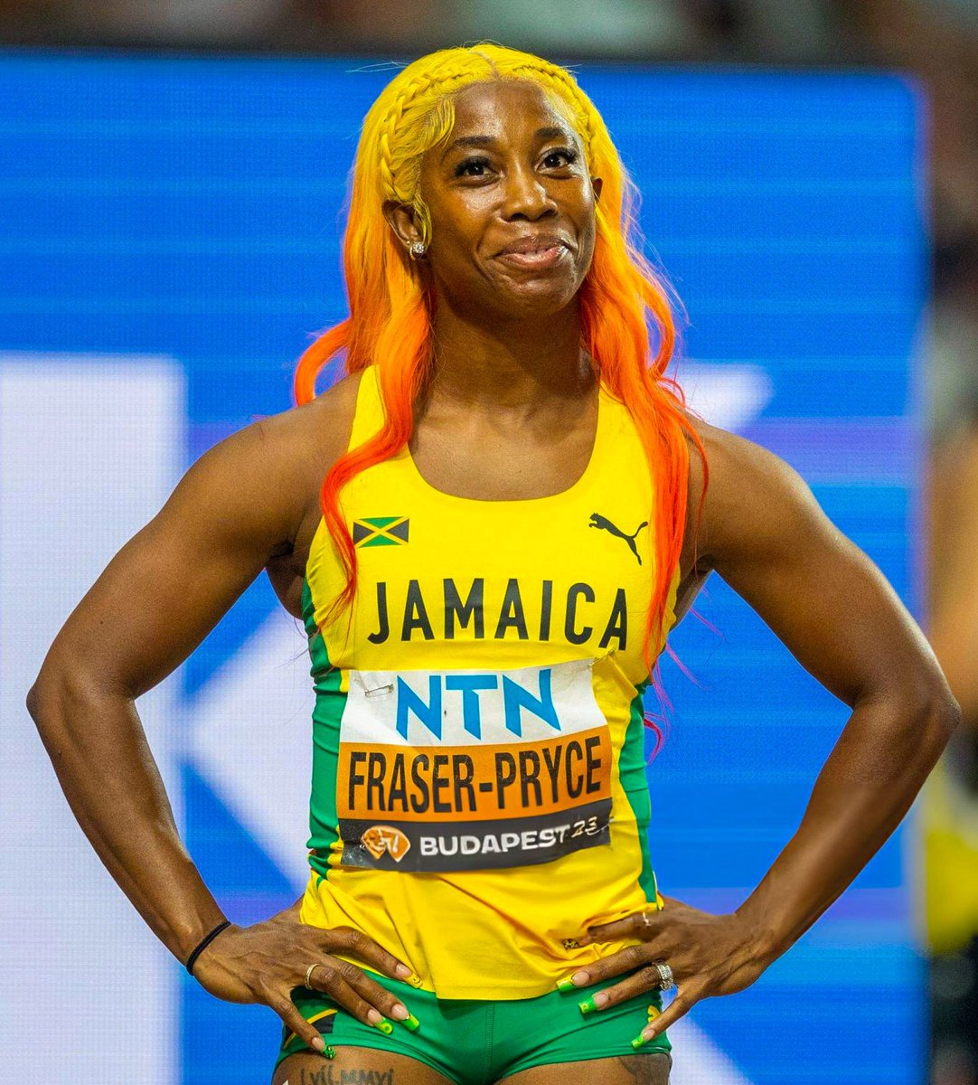 AN ICON!!!👑👑

At the age of 37, Shelly-Ann Fraser-Pryce 🇯🇲 makes her 5th Olympic 100m team for Jamaica!

2008 - 🥇
2012 - 🥇
2016  - 🥉
2021 - 🥈
2024 -