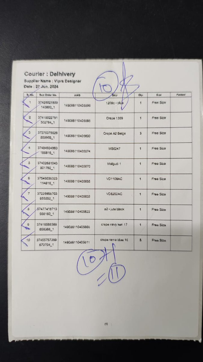 VipraDesigner's tweet photo. @meesho_support @delhivery @help_delhivery 

Fraud by the Delhivery pickup boy, and this is not the first time, this guy has been doing this from months, I have shared all the signed manifest yet still this is not taken seriously by meesho seller support and Delhivery team. https://t.co/Os1bvBTq0h