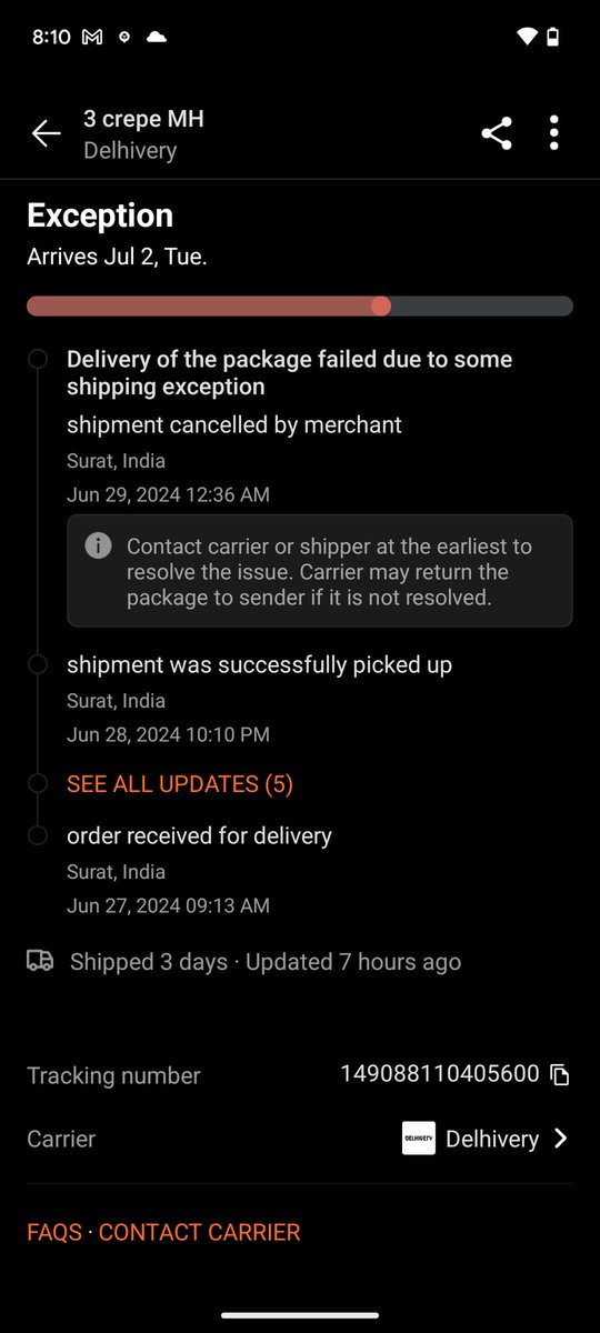 VipraDesigner's tweet photo. @meesho_support @delhivery @help_delhivery 

Fraud by the Delhivery pickup boy, and this is not the first time, this guy has been doing this from months, I have shared all the signed manifest yet still this is not taken seriously by meesho seller support and Delhivery team. https://t.co/Os1bvBTq0h
