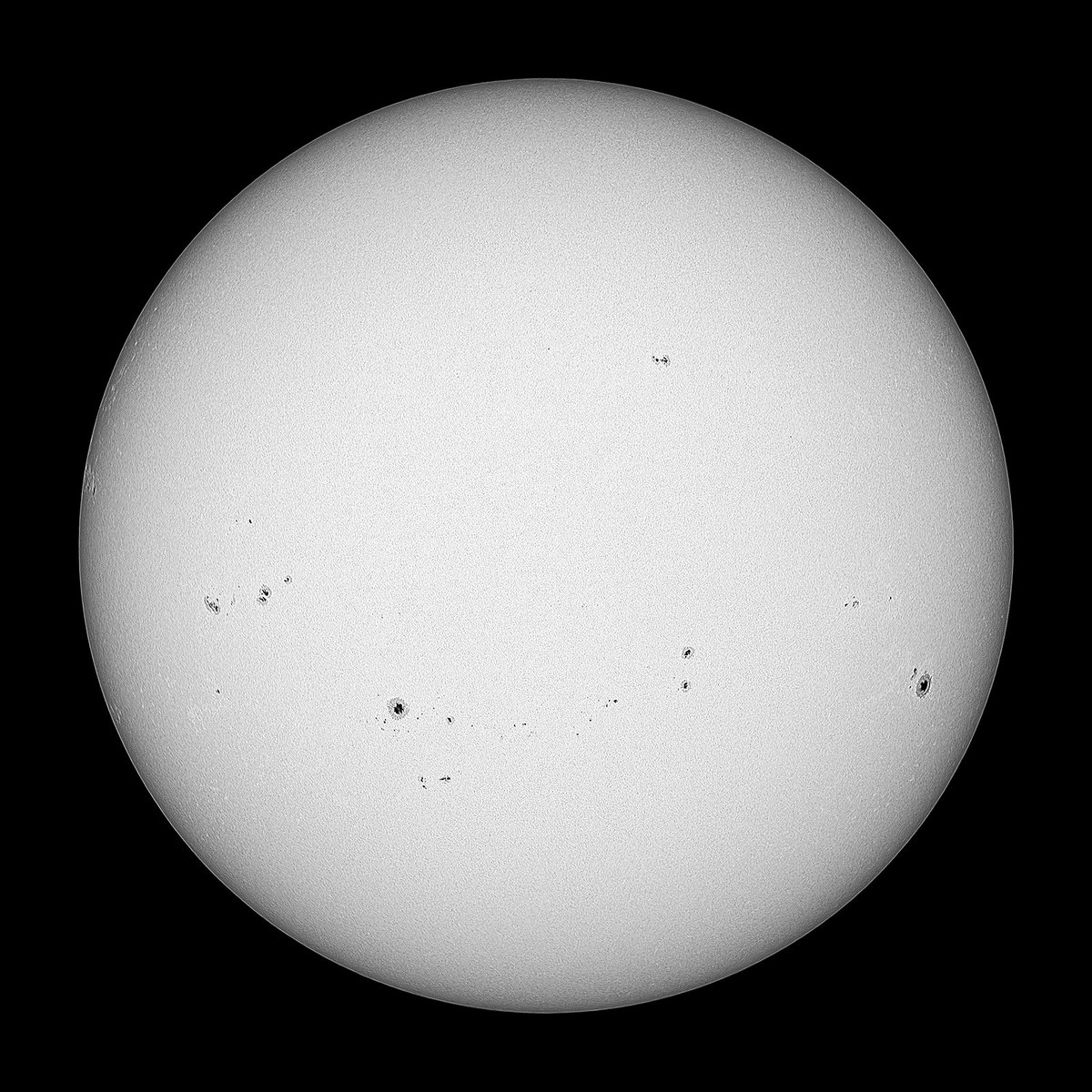 tahiti_express's tweet photo. #Sunspot 2024-06-29 11:25:56 UTC+9 (#Japan)
昼前に晴れ間が見えたので久しぶりに太陽を撮影。若干風があり湿度高く少し薄雲あり。

南半球に大量の黒点領域。
北半球は N16E39 と N28E76 付近に新黒点か？

#Sun #ASTF200 #C8 #QBPF #Zfc #愛知県尾張旭市
https://t.co/czWMBH6YBJ https://t.co/OP1gogQSJU