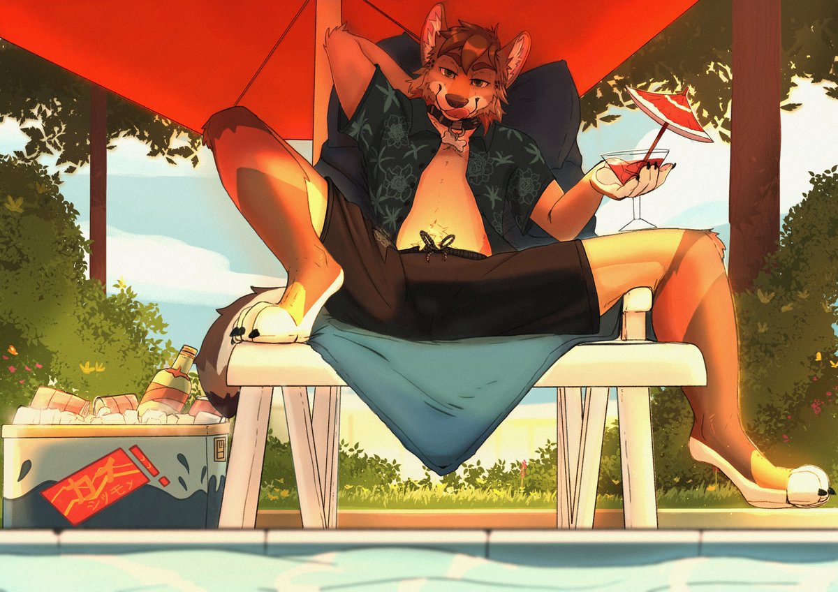 Nothing quite like relaxing by the pool during a hot summer day :3 

🎨: <a href="/KaiShitsumon/">KAI ESTUDIOS</a>