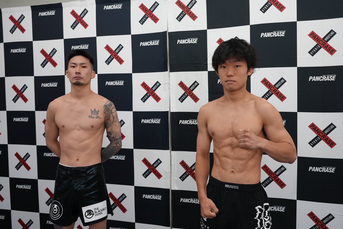 _PANCRASE_'s tweet photo. ❌PANCRASE344前日計量結果❌
第4試合　フライ級5分3R
大野友哉　56.75kg
小林了平　57.15kg
PANCRASE344
https://t.co/Z4lXK7walq https://t.co/VfBtbzUeDs