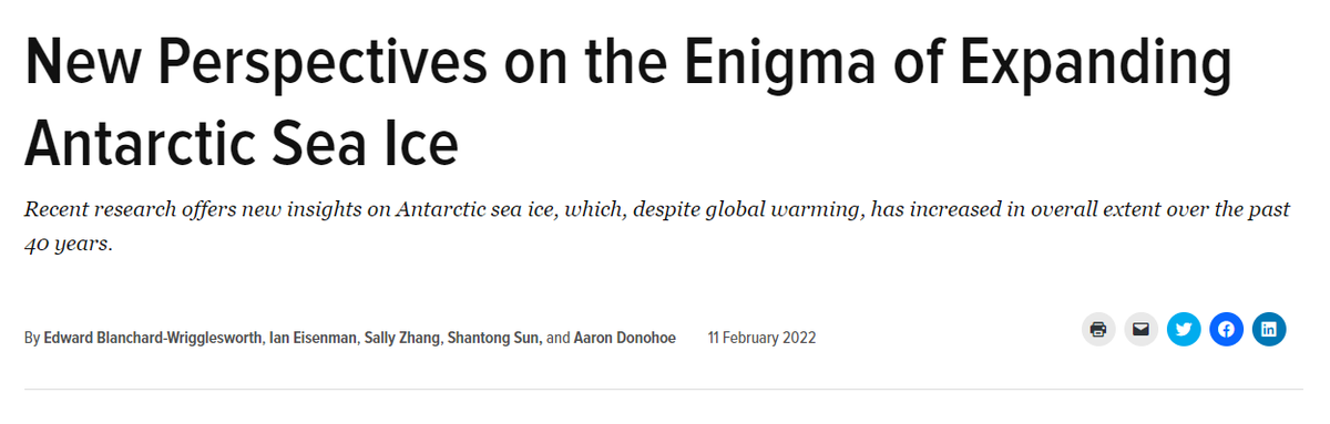 Daily reminder that 'global warming' is a complete scam.

The icecaps were supposed to "icefree" over a decade ago.

There has never been more ice.

It's all bullshit.