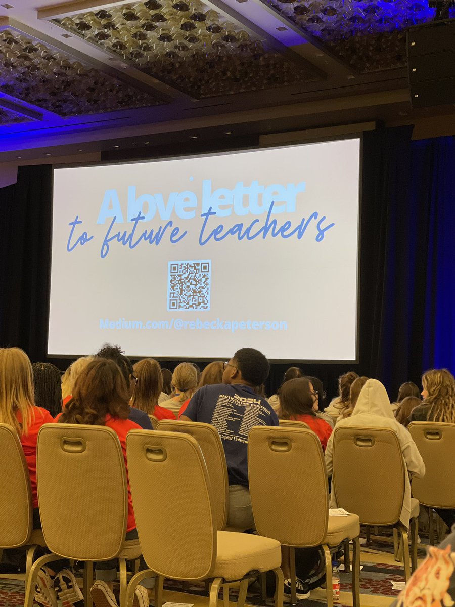 Inspired by 2023 National Teacher of the Year <a href="/RebeckaMozdeh/">Rebecka Peterson</a> Love Letter to Future Teachers tonight <a href="/EducatorsRising/">Educators Rising</a> National Conference Opening Session. Thank you for sharing your heart and passion!

medium.com/@rebeckapeters…