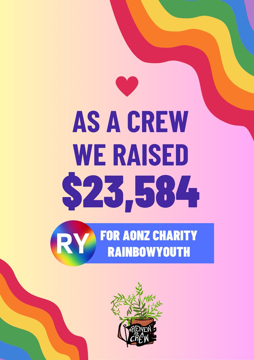 We are proud to announce that over the past 7 months, the “Our Flag Means Death” community has raised an incredible US$23,584 for <a href="/RainbowYOUTH/">Rainbow Youth</a>!