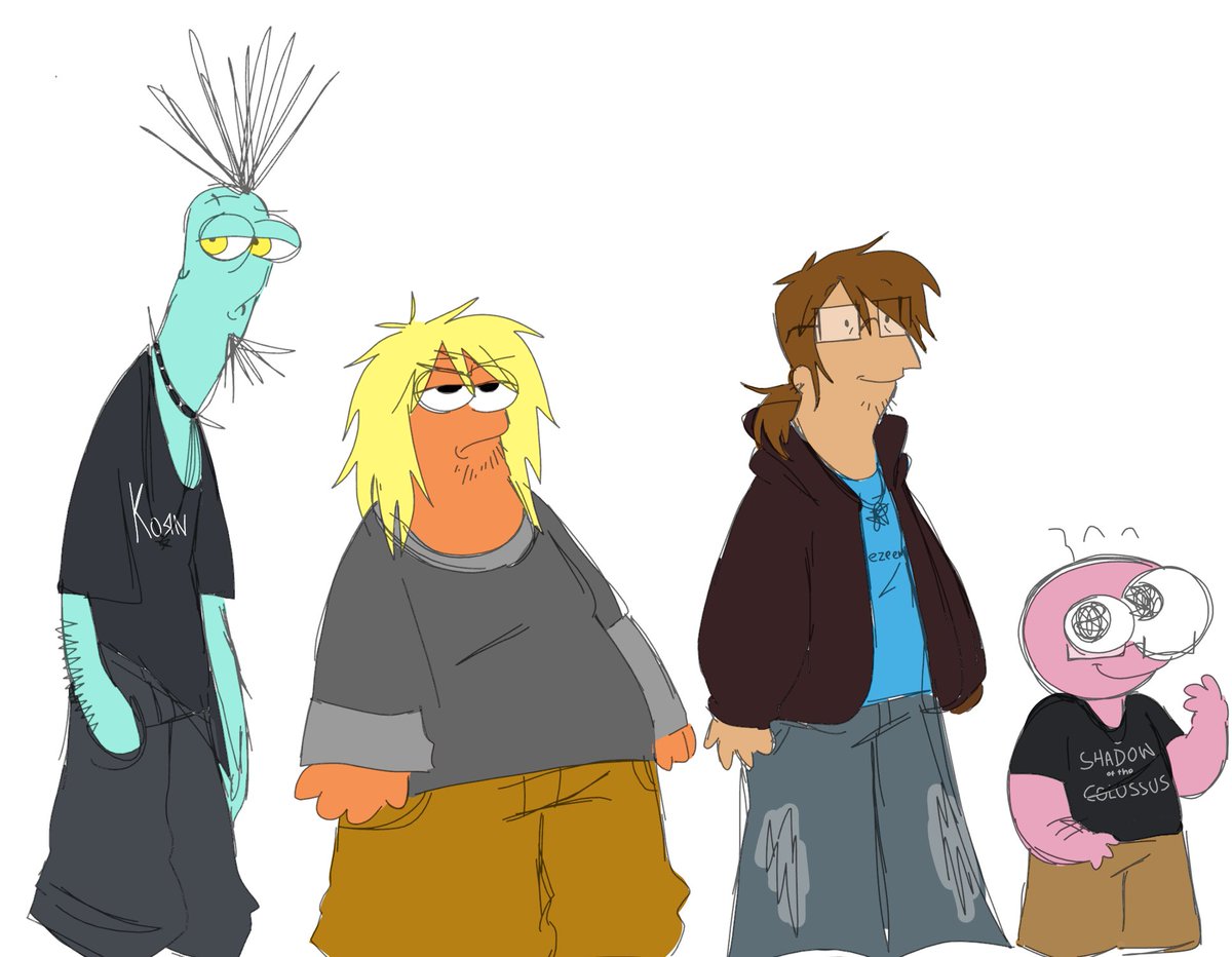 the ufo hunting group as young adults #smilingfriends
