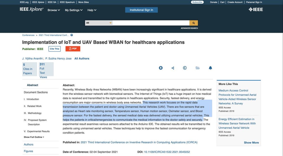 CorinneNokel's tweet image. Sabrina Wallace - Unmanned aerial vehicles to handle medical emergency data transmission surveillance system by using wireless body area network COV-WBAN 

COMPUTER NETWORKING THROUGH THE HUMAN BODY

rumble.com/v4hb6g2-march-…

ieeexplore.ieee.org/document/95450…

x.com/CorinneNokel/s…