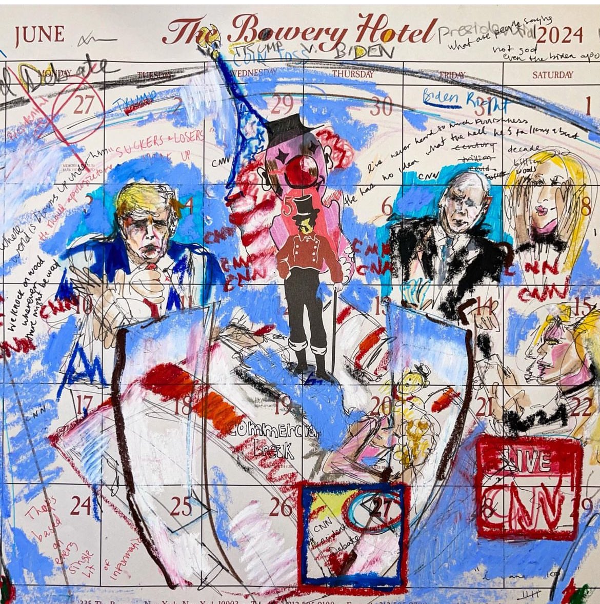 Olivia Nuzzi (@olivianuzzi) on Twitter photo Isabelle Brourman, who sketched the Trump trial for <a href="/NYMag/">New York Magazine</a>, watched the debate with me. Here’s her rendering: Isabelle Brourman, who sketched the Trump trial for <a href="/NYMag/">New York Magazine</a>, watched the debate with me. Here’s her rendering: