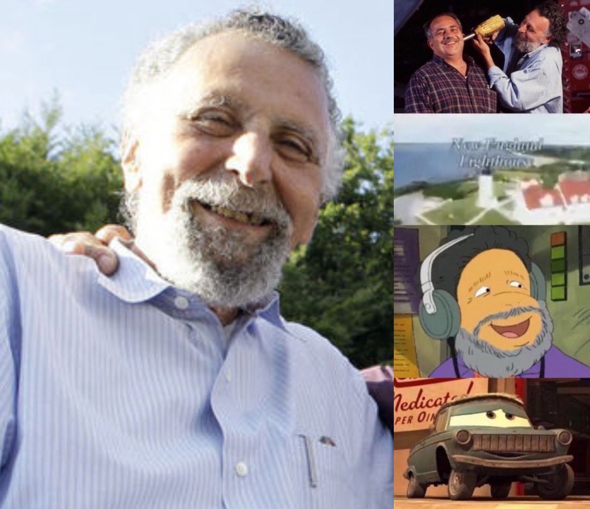 mnralphie's tweet photo. Remembering Tom Magliozzi. The brother of the Ray Magliozzi, one of the co-hosts of Car Talk, one of the narrators of New England Lighthouse on Reading Rainbow and the voice of himself in the Arthur episode, Pick a Car, Any Car and Rusty Rust-eze in Cars & Cars 3. #TomMagliozzi https://t.co/QPbMoc2yED
