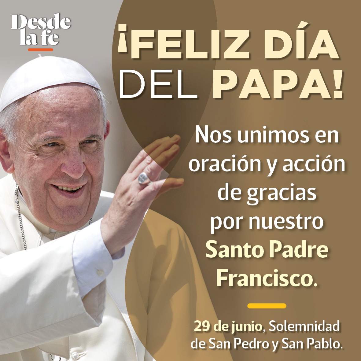 En la Solemnidad de #SanPedro y #SanPablo, también celebramos el Día del Papa. 🙌 Este día oremos especialmente por el Santo Padre Francisco 🙏
#PapaFrancisco

Lee más sobre la Solemnidad de San Pedro y San Pablo 👉 desdelafe.mx/noticias/sabia…