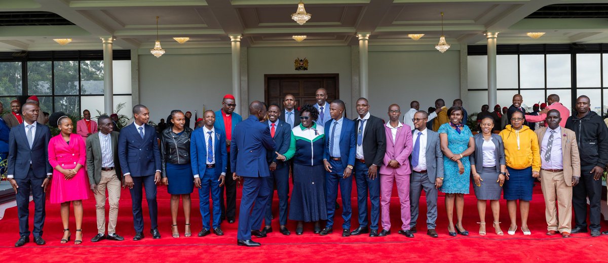 WilliamsRuto's tweet photo. The government has deliberate programmes and policies to create job and income opportunities for our young people. These include the Affordable Housing Programme, digital jobs, labour migration and industrialisation through county aggregation and industrial parks and special economic zones.

The proposed youth and multi-sectoral forums will give the youth and other stakeholders a platform to discuss these and other national economic challenges that face our country.

Met leaders of the African Independent Pentecostal Church Africa who committed to take part in the multi-sectoral forum, State House Nairobi. They included 96 bishops led by Presiding Archbishop Samson Muthuri.