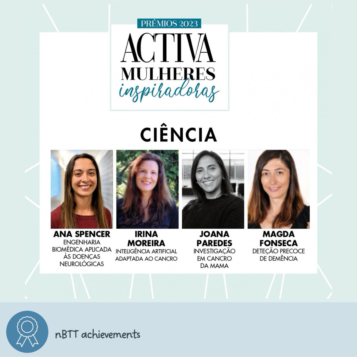 nBTT | Pêgo Lab (@pegolab_nbtt) on Twitter photo We are thrilled to announce that our PhD student <a href="/anapnspencer/">Ana Spencer</a> has been nominated for the Activa Inspirational Women Awards in the Science category! 🏆
Ana worked with #nanoparticles to deliver #nucleicacids to the treatment of neurological disorders.🌟
#revistaActiva We are thrilled to announce that our PhD student <a href="/anapnspencer/">Ana Spencer</a> has been nominated for the Activa Inspirational Women Awards in the Science category! 🏆
Ana worked with #nanoparticles to deliver #nucleicacids to the treatment of neurological disorders.🌟
#revistaActiva