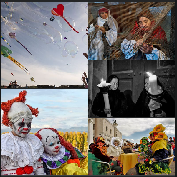 Acquiloni, carnevale, processioni religiose, feste in costume, mestieri, cucina, attrezzi agricoli, raccolta delle olive, passeggiate a cavallo, feste in piazza e tradizioni. Quello che fa del folclore italiano un'inestimabile patrimonio vivente #vincitori #WikiLovesFolkloreItaly