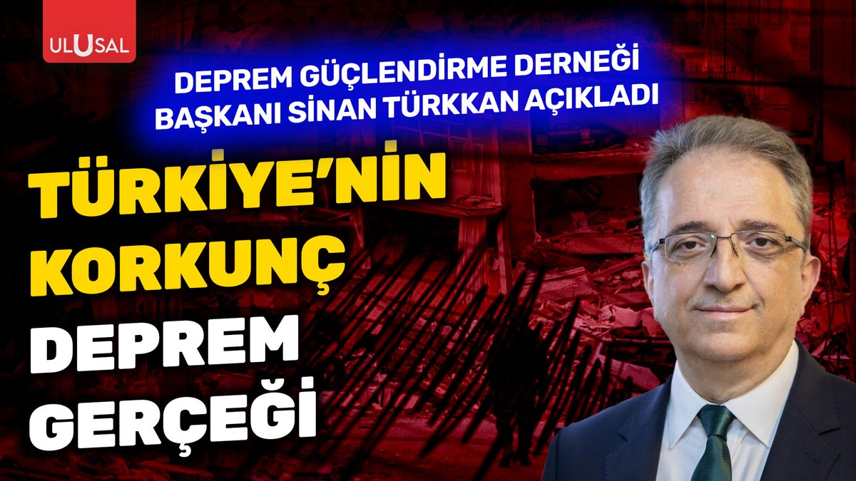 ulusalkanal's tweet photo. Türkiye'nin deprem gerçeği! Ne kadar hazırız? | Deprem Güçlendirme Derneği Başkanı Sinan Türkkan

@DEGUDER_Resmi @SinanTrkkan 

🔴https://t.co/i4OojMhYl9 https://t.co/I458H7S8OT