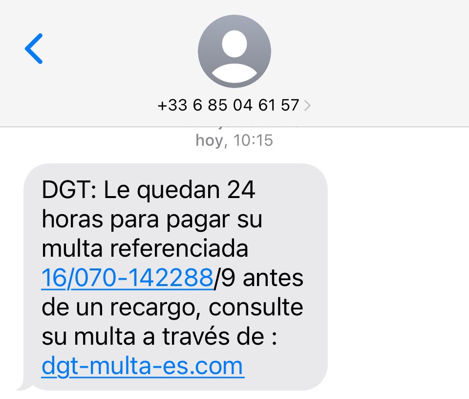 fjlopez's tweet image. Nueva intento de estafa ahora con multas de la DGT   FYI  
@DGTes @InformacionDGT