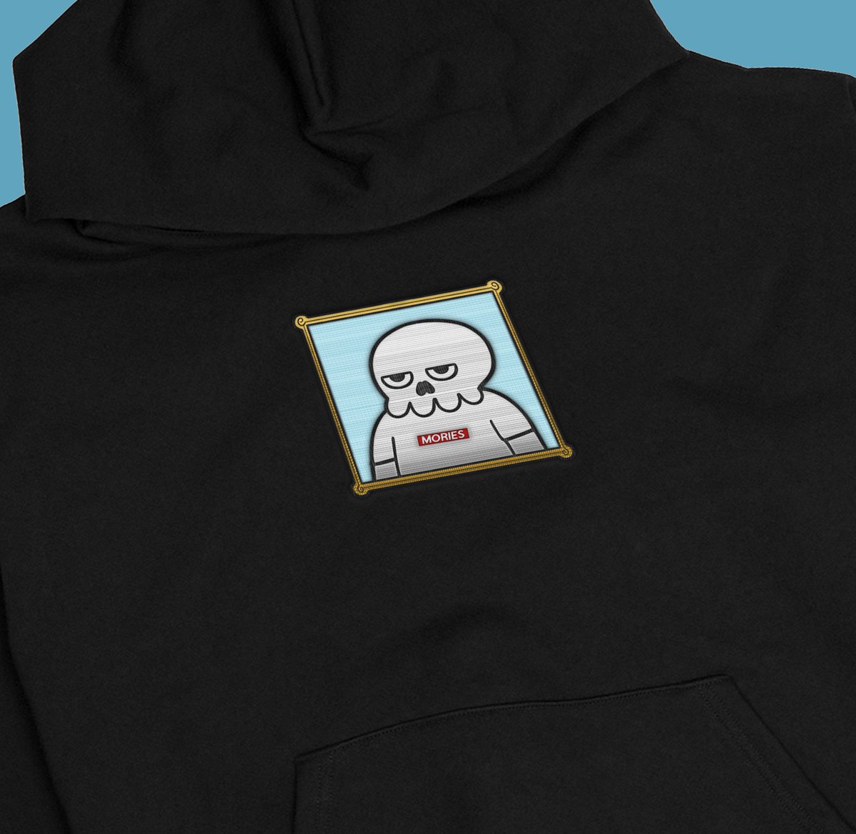antoningningnft's tweet photo. i designed a mories patch for their future merch. i saw the alpha on their released trailer so i decided to put it on a hoodie sample. can't wait to have mine very soon! π@the_mories @iwwon_official #CreatoMorie https://t.co/s1vmjzv7CG