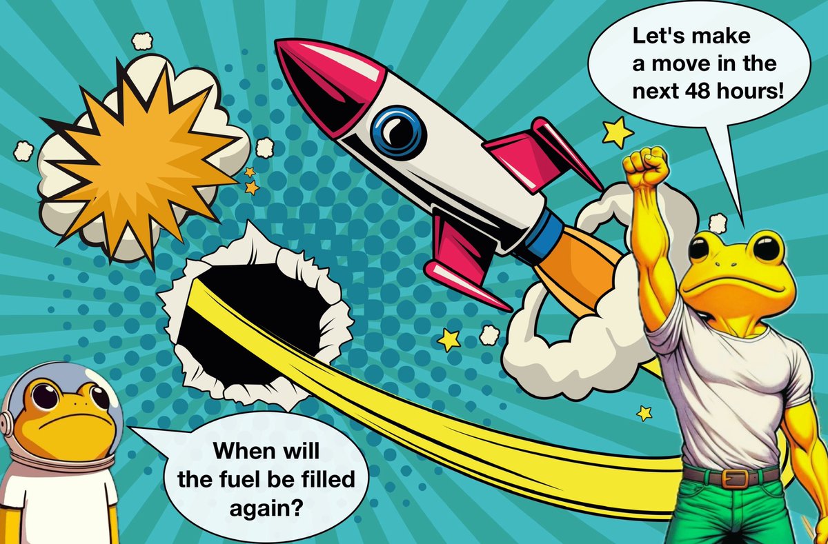 TheRoaringToady's tweet photo. It's time to fill the ⛽️ tanks #Turbo Community.

The consolidation phase is coming to an end &amp; my feeling is that we will see a fantastic market #movement in the next 48h.

Fill the rocket 🚀 with cerosine by commenting on this post with the words 👇🏽

$Turbo 💛 #TurboRevolution! https://t.co/FI7kz3IMx6