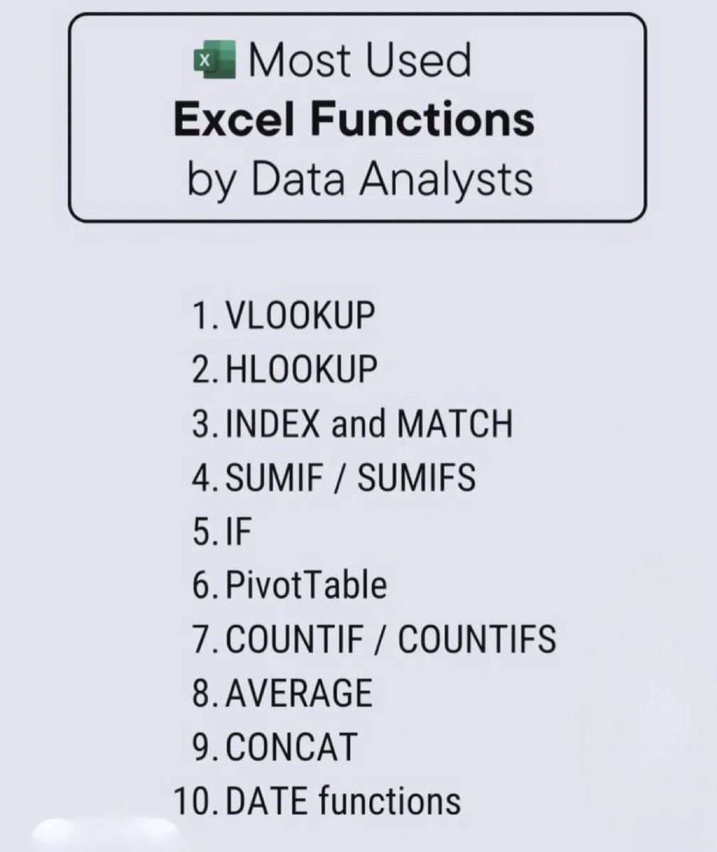 + XLOOKUP

Repost for others❤️