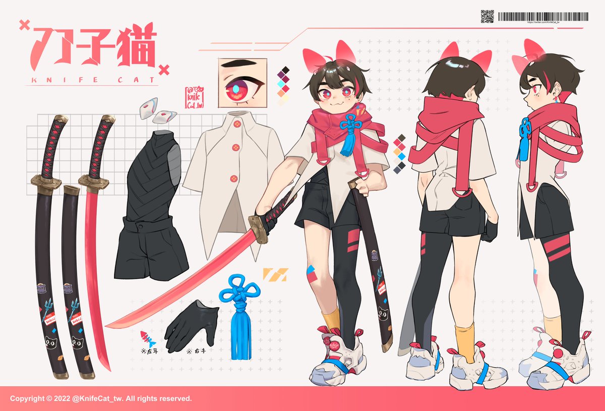 「2021Mar → 2021Dec → 2022 → 2024 KnifeCat」|刀子猫🔪🐈‍⬛のイラスト