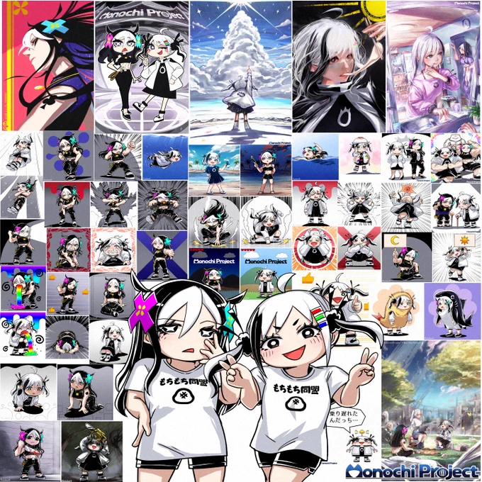 #今月描いた絵を晒そう   
6月もおつかれさまでした!
夏になってもモノチ達をよろしくお願いします!

--元気と創造性を世界に、Monochi Project🌐✨
#MonochiProject 