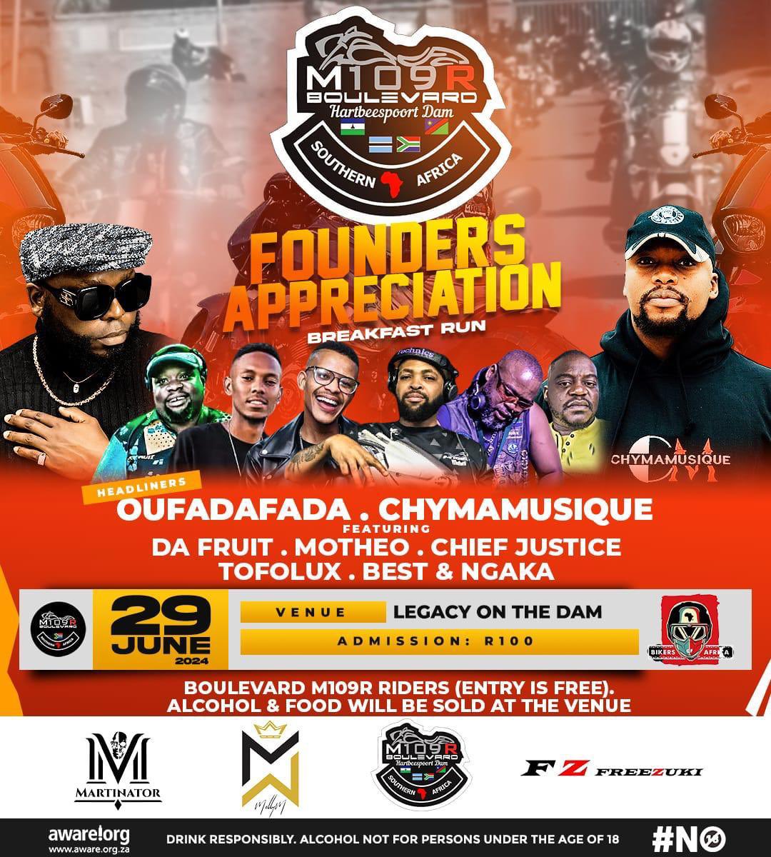 Today’s Events :

📍Polokwane - Noko Resort 20h00 
📍Hartebeespoort - On The Dam 15h00 

Bikers 
Monadeni