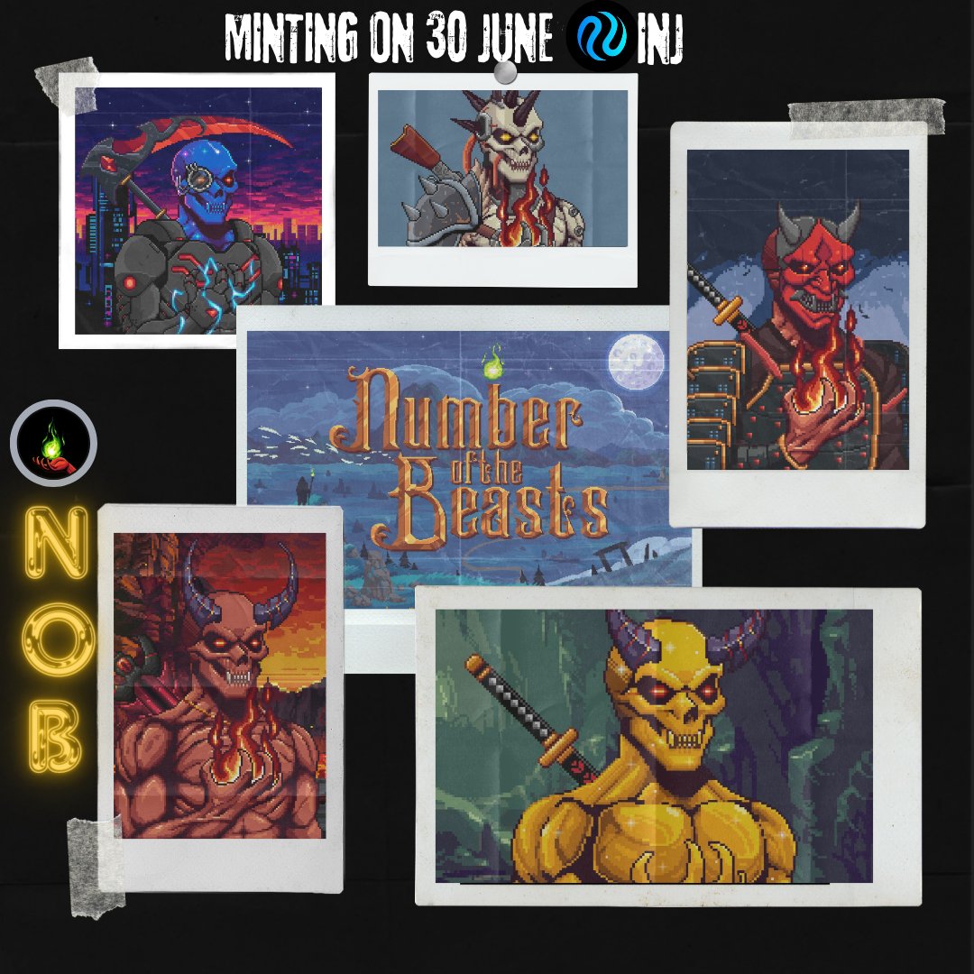 felixx_78's tweet image. 🚀 Exciting news! NOB @NumberOfBeasts is launching on @injective Protocol on June 30th! 🌐 Minting price set at $66.6 INJ. Get ready for the launch! 🔥 #NOB #InjectiveProtocol