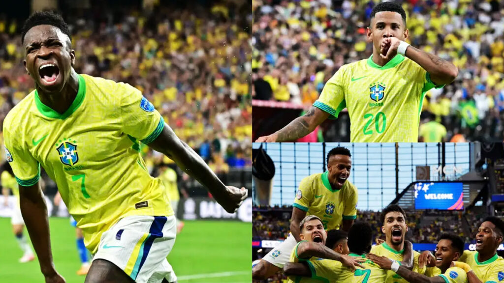 ভিনিসিয়ুসের জোড়া গোলে প্যারাগুয়েকে উড়িয়ে দিয়ে জয়ে ফিরল ব্রাজিল