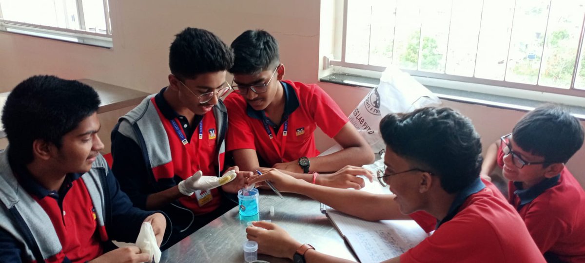 MyStemLab's tweet photo. 🔬✨ Grade 10 students at Meru International School, Miyapur, Hyderabad, are exploring chemistry with their displacement and double displacement reaction STEM activity! Join us and witness their brilliant experiments! 🌟🧪 #STEMeducation #mystemlab https://t.co/u9pJST2eWC