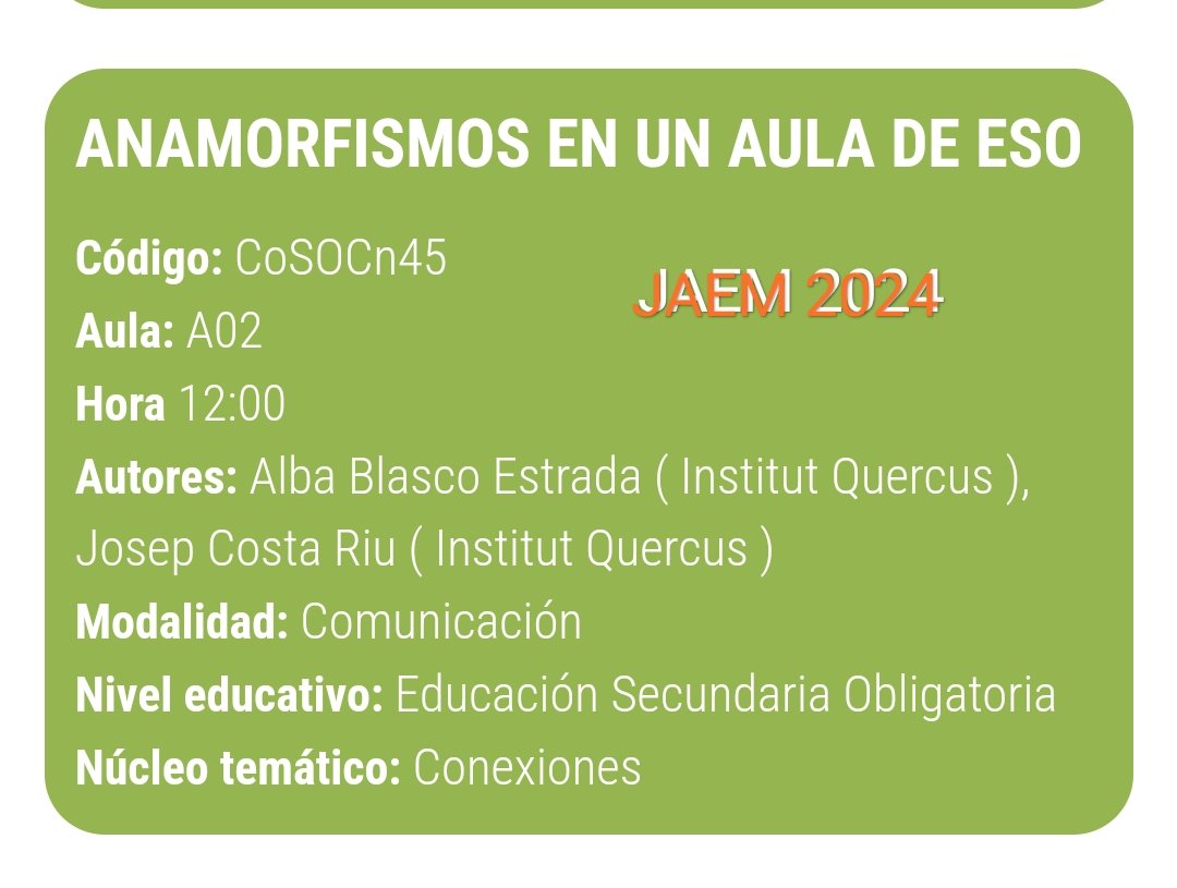albablasco's tweet photo. Todo preparado para las #21JAEM @jaem_fespm nos vemos en Santander https://t.co/UEoUnUItd2