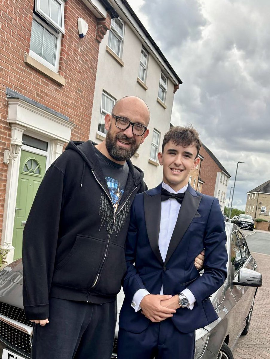 CumberdickB's tweet photo. Don’t really like putting pics of the kids on but a year ago this one couldn’t leave his room due to panic and anxiety attacks, wouldn’t eat, wouldn’t speak, couldn’t sleep and shook constantly 

Now, he has done his GCSE’s and even made his prom last night ❤️😀 https://t.co/aKlYzqr25n
