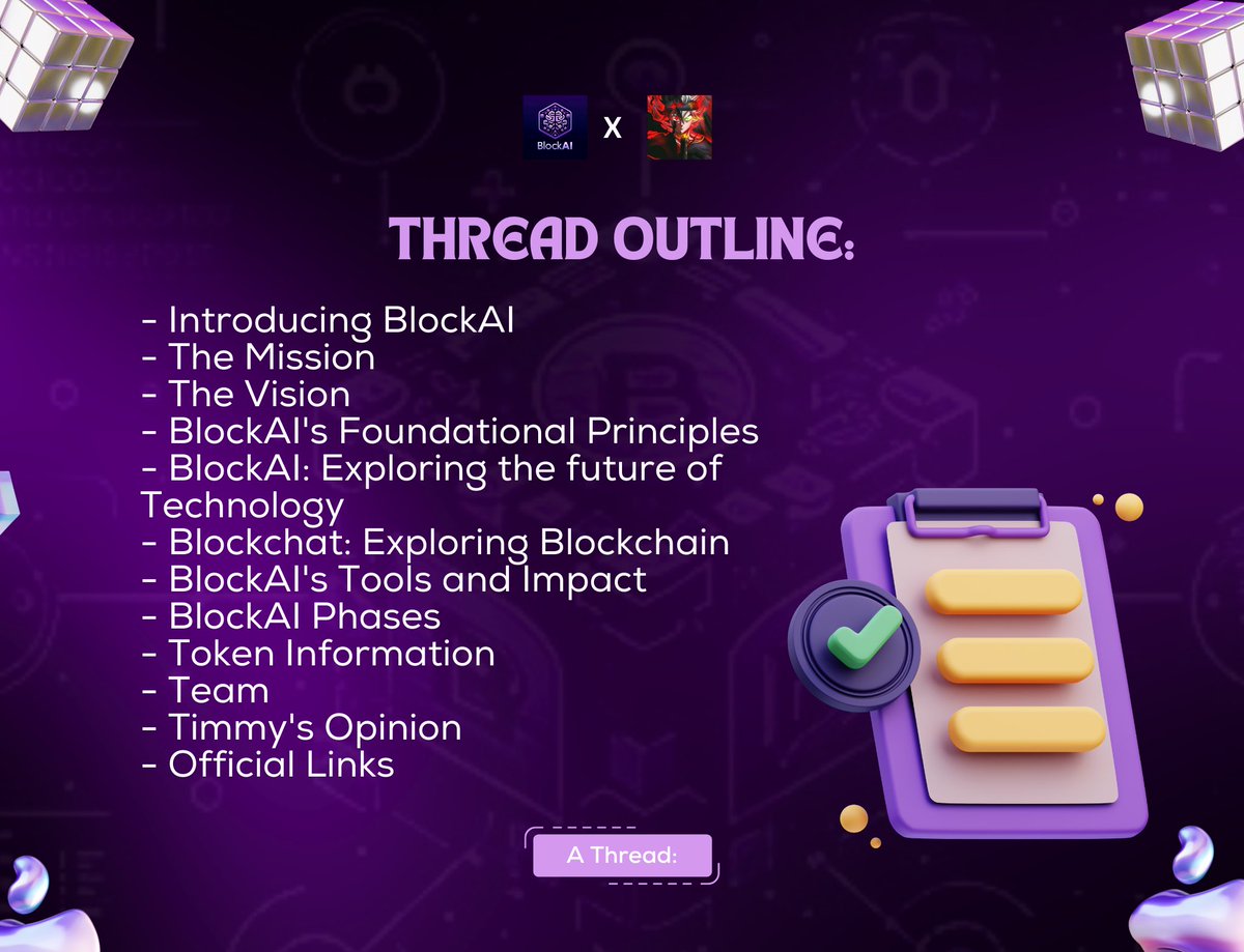 timmycartel's tweet image. 📝 𝗧𝗵𝗿𝗲𝗮𝗱 𝗖𝗼𝗻𝘁𝗲𝗻𝘁:

Here&apos;s a detailed breakdown of the topics we&apos;ll cover in this thread.

Before we start, be sure to like, retweet, and bookmark this thread for future reference.

@jayejone @zubixthegreat @EdenOlamide 

#BlockChat #BlockAIChallenge
