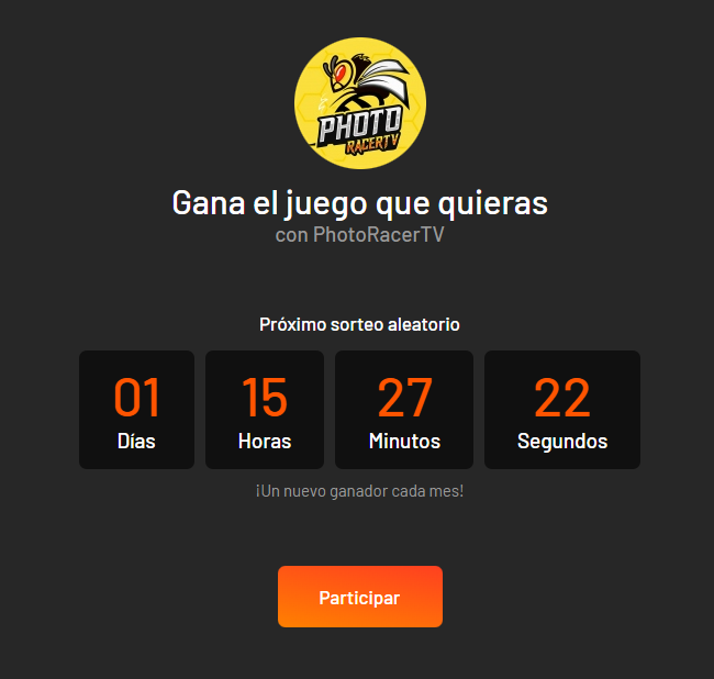 Solo queda 1 día y medio para que ganes un juego (el que quieras)

Eso si antes has entrado al link y le has dado a participar eh?😜

🔘instant-gaming.com/es/giveaway/PH…

Suerte!!🤞🤞