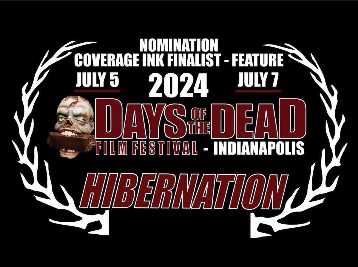 Scriptreaderguy's tweet image. My horror/sci-fi screenplay Hibernation is 1 of only 4 finalists at the Days of the Dead Film Festival. One more week before the winner is announced. If Hibernation wins, it will be the 14th film festival win for Hibernation, and my 50th film festival win overall to date.
