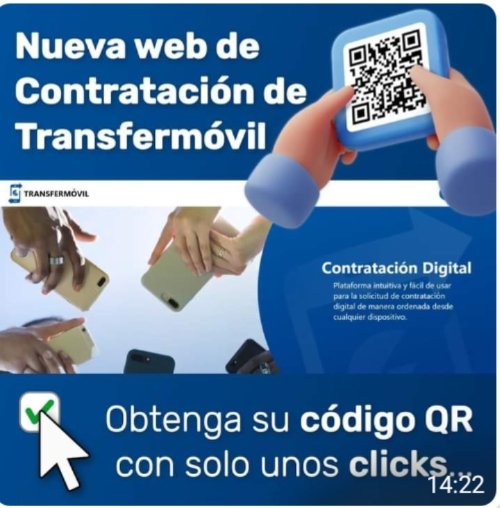¿Todavía no ha comenzado a brindar en su establecimiento o negocio las ventas a través de los #PagosElectrónicos por no contar con su QR?
Acceda a la nueva página de contratación para pagos por Qr de #Transfermóvil a través de transfermovil.etecsa.cu. 
ACTIVA TU QR EN MINUTOS