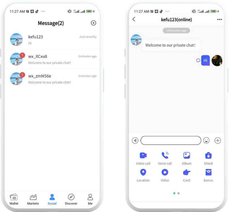 idwallet_global's tweet photo. We are the first crypto wallet with a chatting function! Download your ID Wallet, and start communicating with your friends privately or through group chat! #id #idwallet #idwalletchat #chat #walletchat #idcoin #idtoken #multichain https://t.co/W2HfirJags