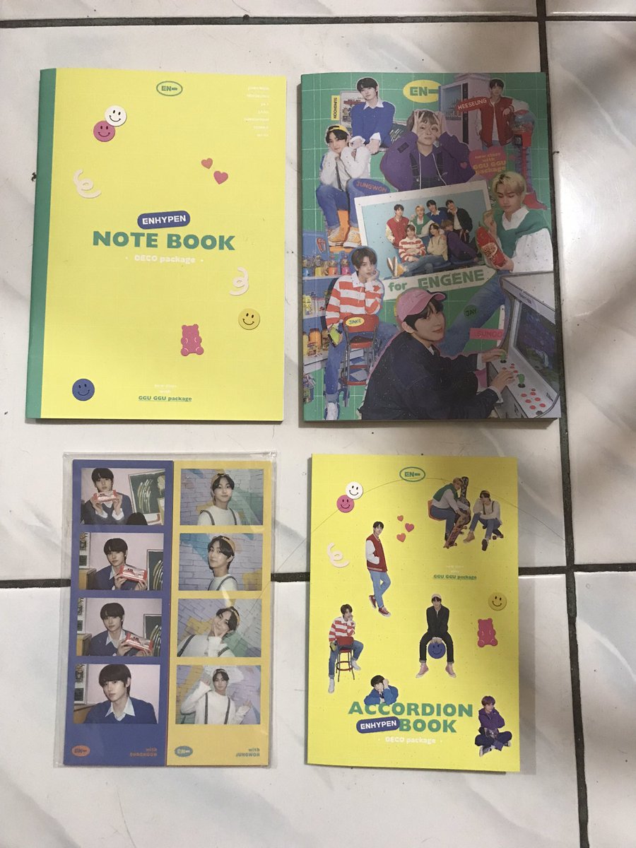nikishicart's tweet photo. wts lfb enhypen ggu ggu package 

all for ₱250 
> 7 film strips
> accordion book
> notebook
> photo book

MOP: gcash
MOD: direct JnT 

help rt @ENHYPENMARKETPH https://t.co/xnKBXDgCJA