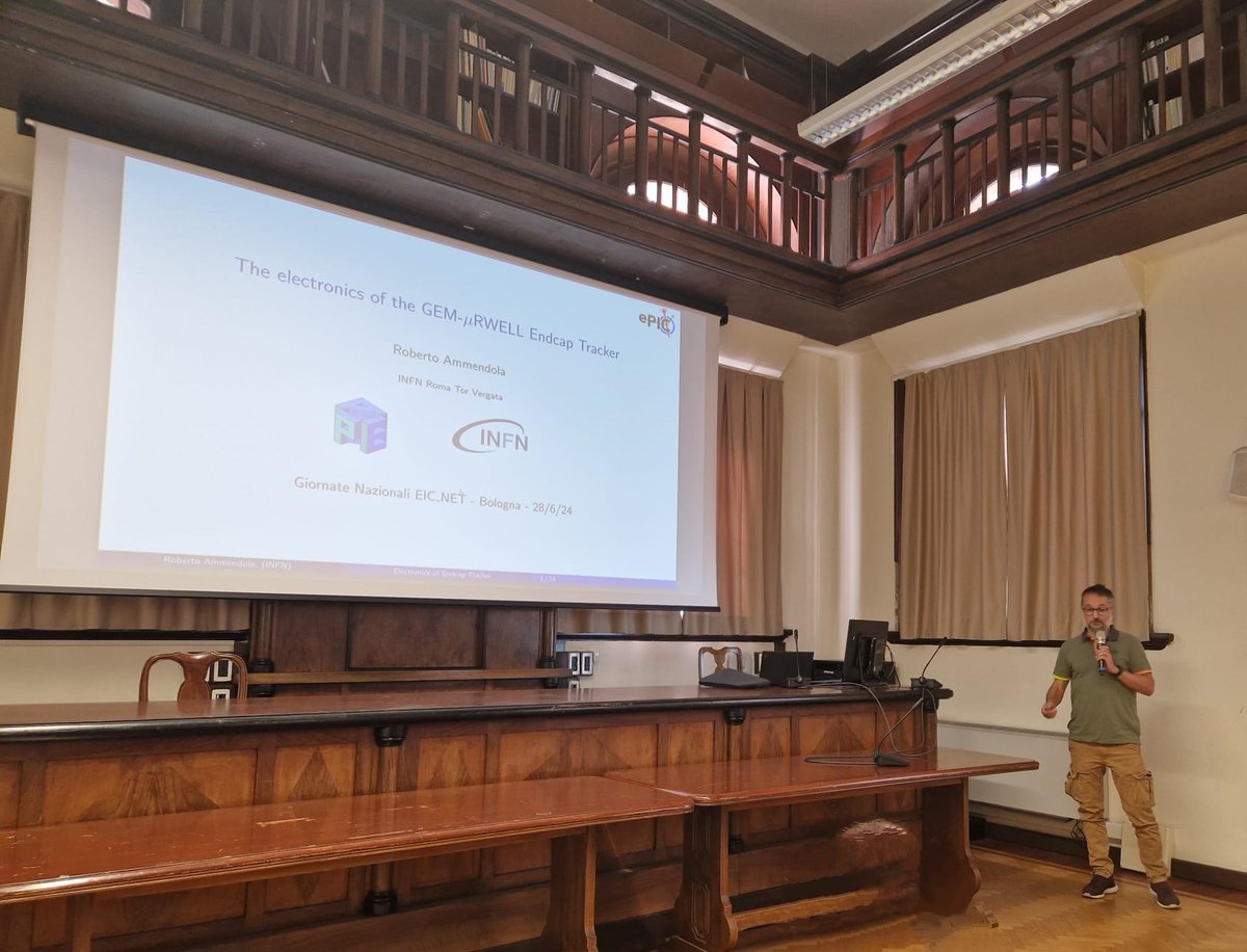 APELab_INFN's tweet photo. APELab #INFN at the #EIC Italian Meeting in the prestigious #AccademiaDelleScienze (Bologna) with Alessandro Lonardo and Roberto Ammendola, delivering very profitable talks on #detectors and #AI -based #Streaming #ReadOut
#ElectronIonCollider @BrookhavenLab
#FAIR #Brainstain https://t.co/nIHeVZrrby
