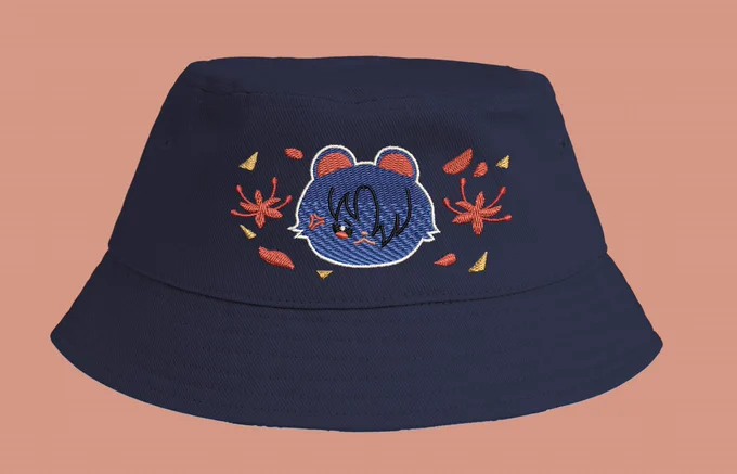 Batch 1 (blade, dan heng, robin) mockups of our HSR embroidered bucket hats!! Will be test stitching these afterwards!!   Hopefully some can make it to ACX next month!