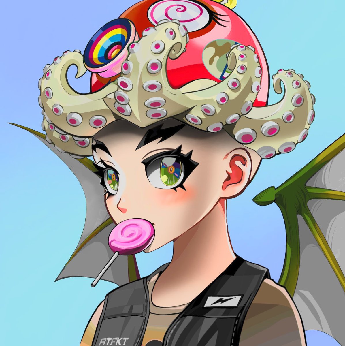 cocobeloeilx's tweet image. Lov'this crazy ARt'Style. 🔥
I've been contemplating the works of this incredible artist for so long... I'm really honored to have my CloneX represented with his personal touch. 

A big thank you for this Fan'ART Hourai🫰

@RTFKT @RTFKTcreators
@takashipom
#KIDOU #clonexfanart