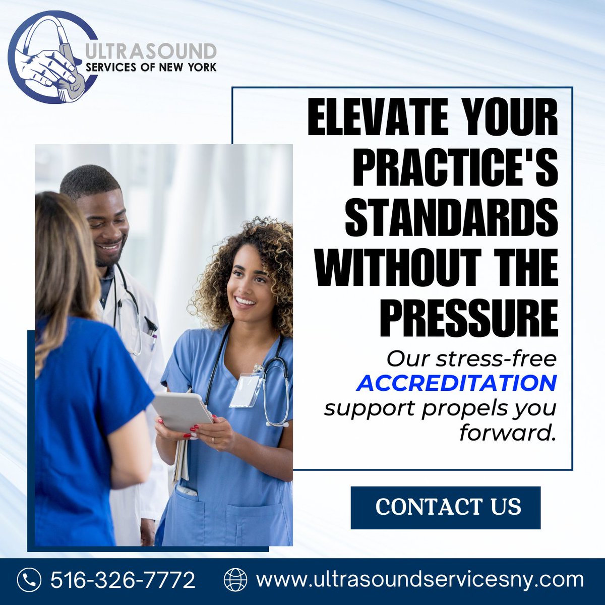 NYUltraSoundSvc's tweet photo. Elevate your practice, minus the stress. 
Contact us to know more. 📞 +1 516-326-7772

#AccreditationSuccess #StressFreeAccreditation #EasyAccreditationProcess #Accreditation #AccreditationServices #AccreditedProviders #UltrasoundStaffingServices #UltrasoundStaffingAgency #USNY https://t.co/apGtUqPi9t