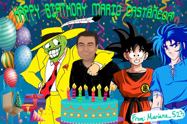 ¡¡LLEGÓ EL DÍA!!🥳 Levanten todos sus manos y elevemos el Ki para hacer una enorme Genkidama de FELICITACIONES 🙌🎂 porque hoy nuestro rey <a href="/ccp_mario/">Mario C Castañeda P.</a> cumple 62 maravillosos años 😎, lo amamos y le deseamos siempre lo mejor. Gracias <a href="/Mariana_523/">Mariana</a>, amo tu animación.
<a href="/LizbethAngeli16/">Lizbeth Angelica</a>